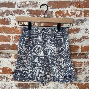 Boys Patagonia Geometric Print Swim Shorts Bathing Suit Large
